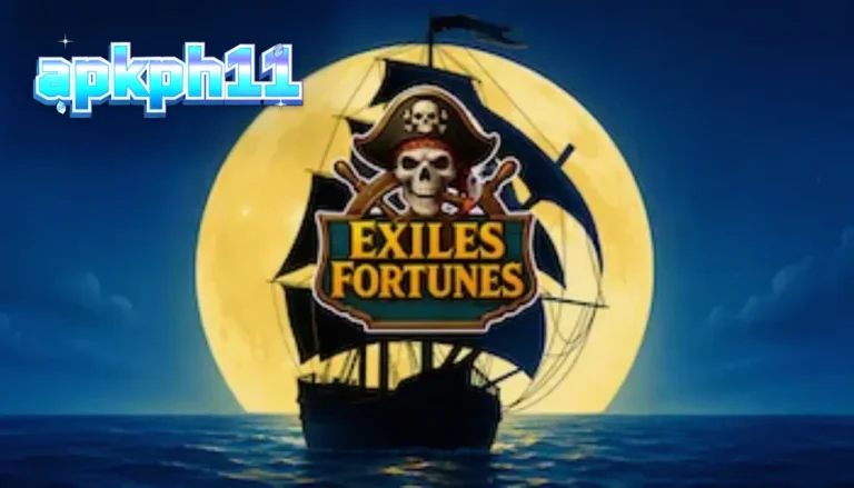 Tampilan visual slot Exiles Fortunes dengan tema bajak laut dan gulungan 3x3